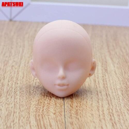 Soft Practice Makeup Doll Head without Hair for 11.5" Doll Heads for 1/6 BJD Dolls Practicing Makeup Head DIY Toy for Kids Girl
