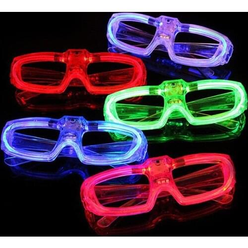 Neon party glowing glasses Led cold light glasses party glasses light up rave flash luminous glasses party decoration