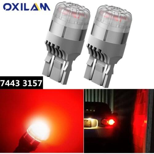 OXILAM 2X Led Car Light 7443 W21/5W Led Brake Stop Light For Mazda 3 2 6 CX3 CX5 CX7 3157 580 P27/7W Tali Light Signal Lamp