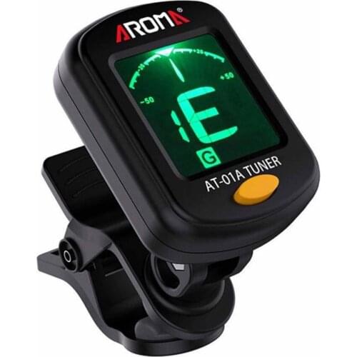Rechargeable Clip-on Guitar Tuner Color Screen with Built-in Battery USB Cable for Chromatic Guitar Bass Ukulele