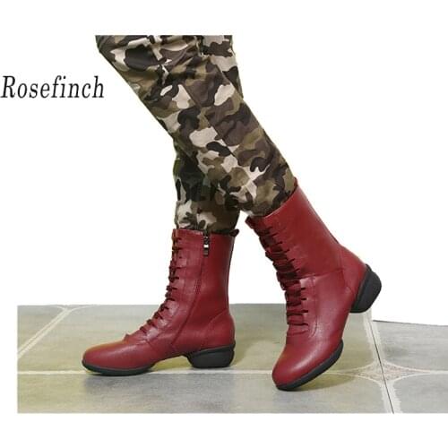 Plus Velvet Modern Dance Shoes Sneakers For Women Ladies Rubber Soft Bottom Jazz Dancing Shoes Square Dance Boots Heel 4cm A164