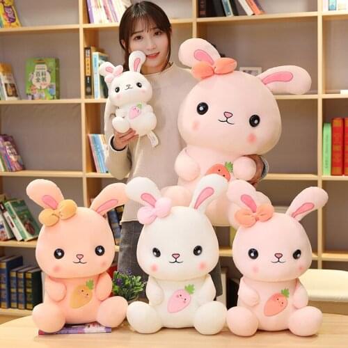 50cm New kawaii Warm Rabbit Plush Animals Toy Pillow Sofa Backrest Plush Toys Accompanying Sleep Pillow For Children Juguetes