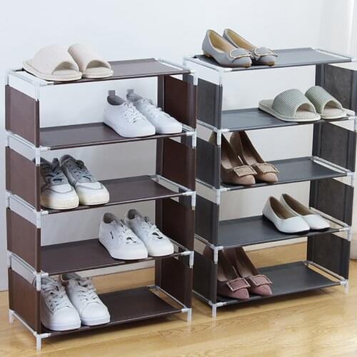 Shoes Rack Non-woven Fabric Shoe Shelf Storage Organizer 3/4/5 Tiers Stand Shelves for Shoes Cabinet Space Saving Easy To Use