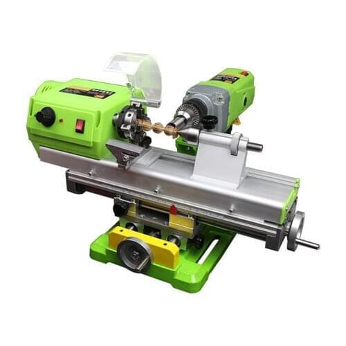Mini Precision Lathe Grinding and Polishing Beads Beading Machine Mini DIY Woodworking Machinery (Adjustable Speed)