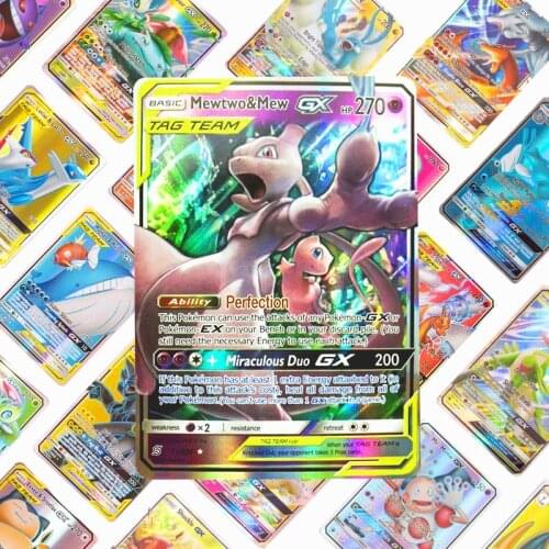 Promotion price Pokemon card GX EX TAG TEAM MEGA Shining TAKARA TOMY Cards Game Battle Carte Trading Children Gift Toy