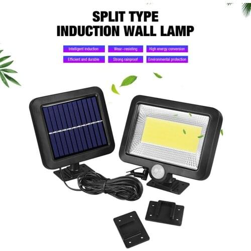 100COB LED Solar Lamp Solar Light With Motion Sensor Outdoor Garden Spotlight Solar Powered Wall Light For Path Street Courtyard