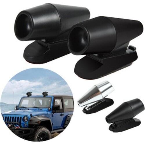 2Pcs Ultrasonic Animal Saving Wind Whistle Cars Motorcycle Deer Warning Repeller Black Whistles Warn Deer Up To 1/4 Mile Away