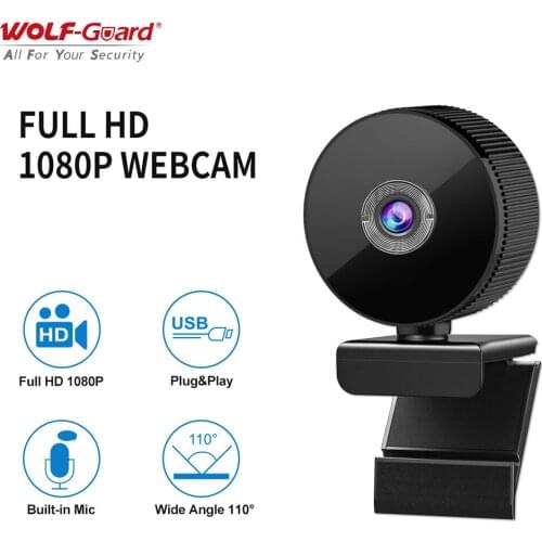 Wolf-Guard 1080P 4K Full HD USB2.0/3.0 Webcam Netcamera with Microphone Plug and Play For PC MAC Desktop Laptop Meetings
