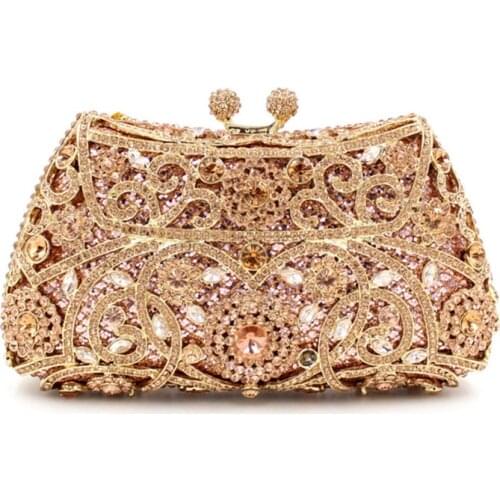 Lady Evening Clutch Bags Crystal Women Wedding Clutch Red Bride Bridesmaid Handbag Silver Ladies Purse Gold Dinner Clutches Bags
