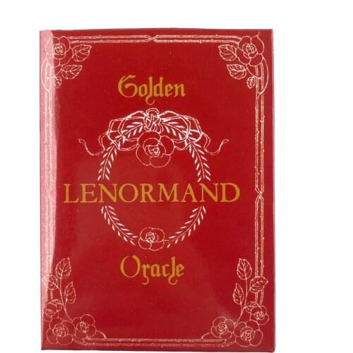 Golden Lenormand Oracle Cards Fortune Telling Divination Tarot Deck Family Party Leisure Table Game With PDF Guidebook