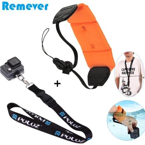 1PCS Buoyancy Wrist Strap +1PCS Shoulder Neck Strap for Gopro Hero 3/4 4 Session/5/6 For Sjcam Xiaoyi Action Cameras