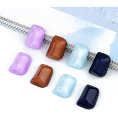 10pcs 3D Irregular Handcrafted Resin Cabochon Bead Chocolate Color Brooch Stud Earring Patch Charm Findings Diy Jewelry Beads