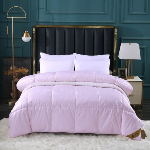 180x220cm Down Proof Fabric 95% White Goose Down Filler Duvet Quilt Comforter Bedding Winter Luxury Blankets Single Double Size