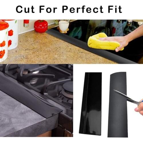 2pcs Seal Strip Kitchen Stove Counter Silicone T Shape Seal Strip Waterproof Oilproof Dustproof Band Stove Counter Seal Stickers