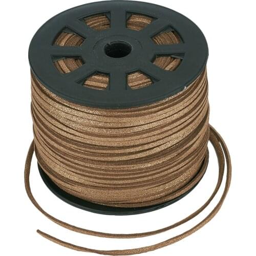 3mm 100yards/roll Faux Suede Cord Thread for Jewelry Necklace Bracelet Making DIY Accessories Findings, Silver