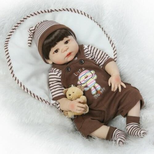 57cm Full Body Silicone Reborn Dolls Boy Doll Reborn Babies Blond Hair Magnetic Mouth Bath Dolls Best Children Gift