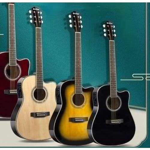 Accoustic Guitar All Solid Wood Electric Blue Professional Performance Guitar Basswood Guitarra Acustica Playing Tools EH50G