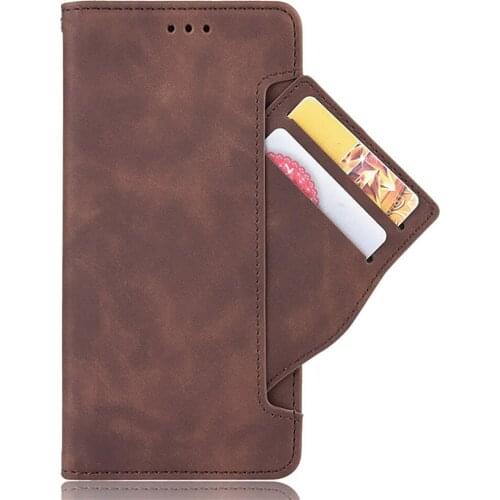 Flip Leather Protective Case for LG WING 5G Phone Multi-card Slot Wallet Type Protective Cover Shockproof Shell Case
