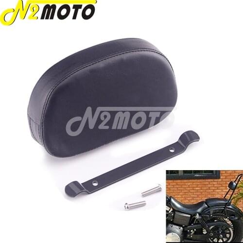Motorcycle Black Sissy Bar Backrest Seat Cushion Pad PU leather Passenger Back Pad For Harley Touring Softail Models 2018-Later