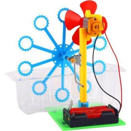 Electric Toys Practical Ability Sturdy Plastic Assembly Bubble Machine Toy for Boy Kids Educational DIY Toys For Children Gifts