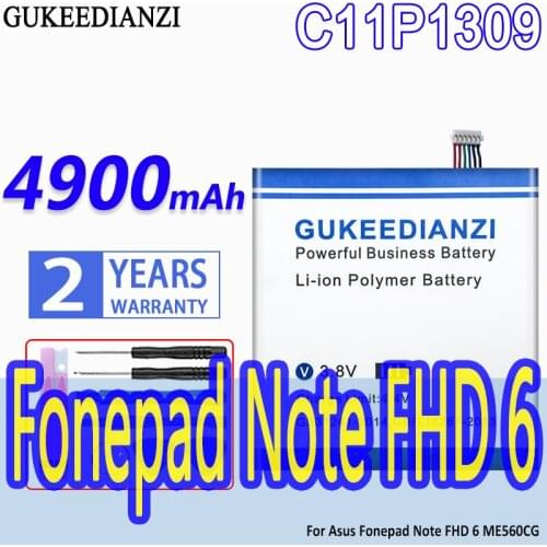 High Capacity GUKEEDIANZI Battery C11P1309 4900mAh For Asus Fonepad Note FHD 6 ME560CG FHD6