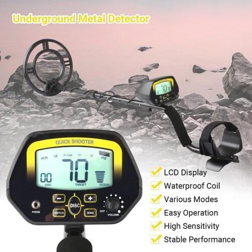 GC-1032 Outdoor Metal Finder Underground Metal Detector Handheld Gold Digger Hunter Sensitivity Adjustable Notch & Disc Modes