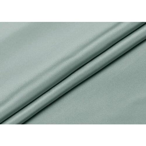 Howmay 100% pure silk fabric crepe de chine 30m/m 45" 130gsm 114cm CDC grey green 39# for sewing dress or DIY handmade