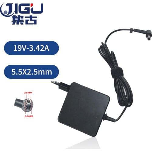 JIGU 19V 3.42A 65w Laptop Charger AC Adapter Power for asus f80 f3 a40 a42 k52 k50in for acer\hp\toshiba laptop 5.5X2.5mm