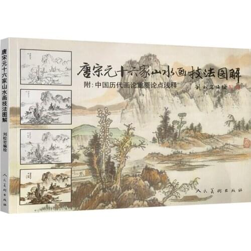 New Tang, Song and Yuan Landscape Painting Techniques book Chinese brush traditional drawing book