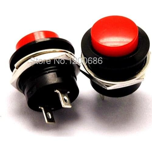 Self-reset button switch button Jog switch R13-507 16MM red no lock switch