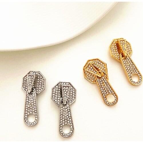 Personality Zipper Shape Stud Earrings Punk Style Fashion Korean Earrings for Women Trendy Earrings 2020 Dangler Earings Jewelry
