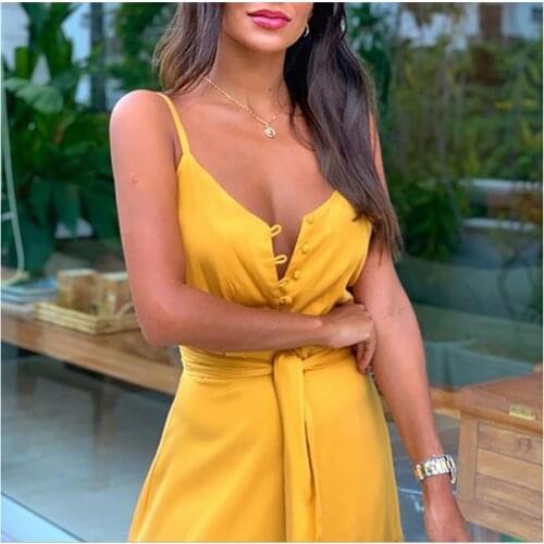 2021 Yellow Party Night Elegant Sexy Maxi Summer Dresses Multicolor Tropical Jungle Leaf Boho Long Dress Sling Cross Back Dress