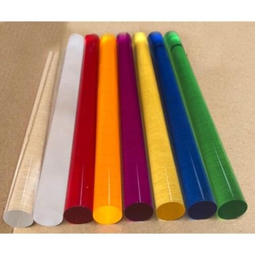 250mm Length 4mm DIA acrylic stick solid rod round bar plexiglas colorful