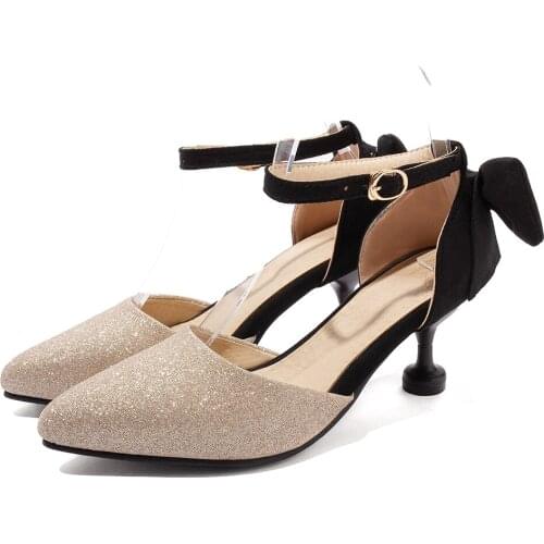 Brand New Comfortable Gold Silver Women Sandals Vogue High Round Heel Lady Shoes Plus Big Small Size 32 11 43 46 48