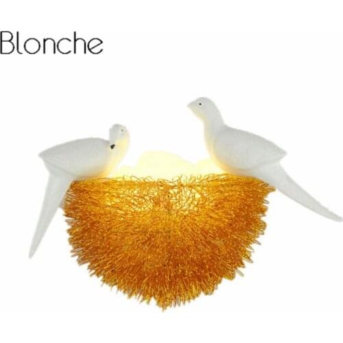 Modern Creative Wall Lamp Sconce Bird Nest Led Wall Light Bathroom Bedroom Light Fixtures for Home Lighting Kid Decor Luminaire