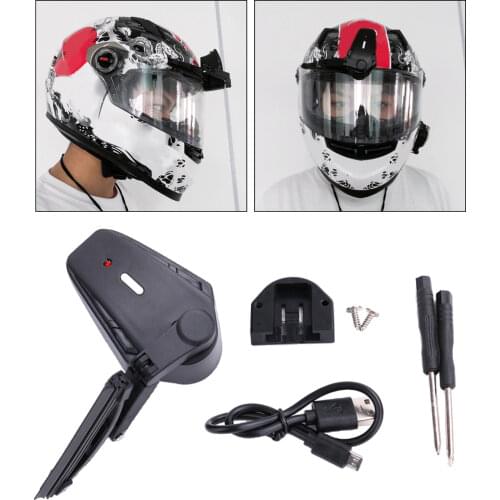 Motorcycle Helmet Wiper Windshield Motorcycle Wiper With Mounting Bracket IP5 Waterproof Motorcycle Bike Helmets Electric Wiper