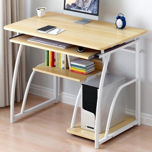70cm Desktop Computer Desk With Keyboard Bracket Modern Study Writing Desk Laptop Notebook Table Home Office Work Furniture