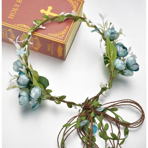 Bridal headdress wreath seaside holiday simulation flower headband Take pictures for Weding and travel