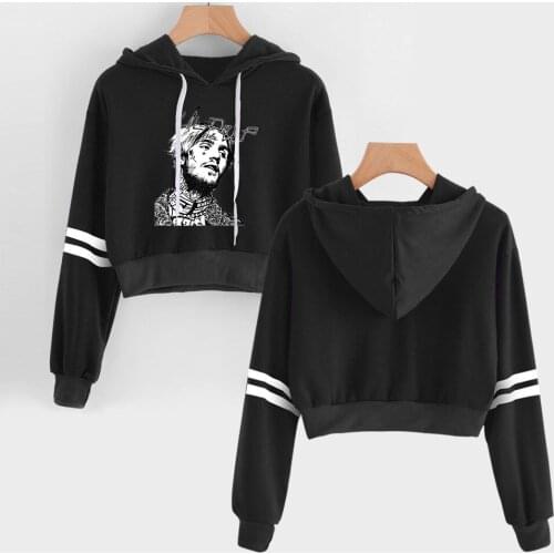 Aikooki New Lil Peep Navel Sweatshirt Harajuku Casual Fashion Design Hip Hop Hoodie Lil Peep Short Hoodies Pullover Hooded