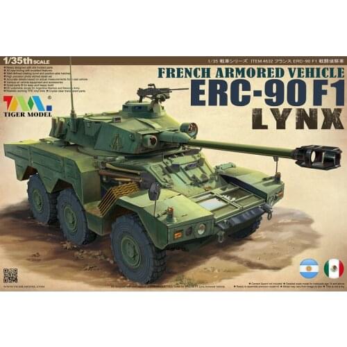 Tiger Model 4632 1/35 French Armored Vehicle ERC-90F1 LYNX - Scale Model Kit
