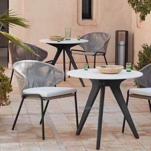 Outdoor Chair Balcony Three Piece Leisure Table And Chairs Combination Fashion Rattan Chair Villa Garden Patio Outdoor Furniture