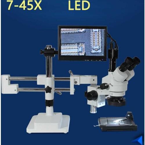 TBK-15A HD 7-45X Professional Microscope Electronic Display Amplification Magnifier for Iphone BGA CPU Motherboard Repair Tools