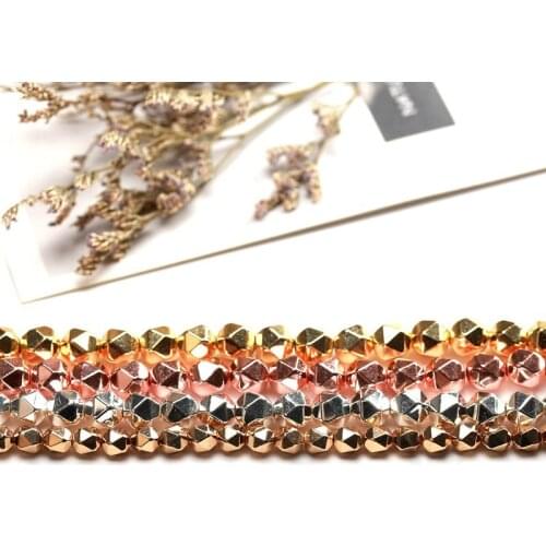 High Quality Smooth 8mm 10mm Natural Hematite Stone Rhombus Shape Necklace Bracelet Jewelry DIY Gems Loose Beads 15 Inch wk8