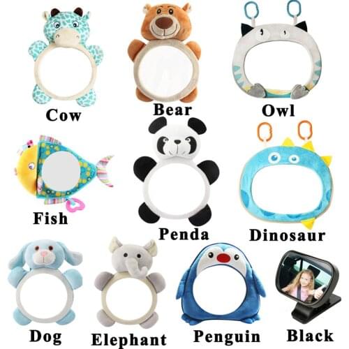 Cute Baby Rear Facing Rear Mirrors Adjustable Safety Car Baby Mirror Back Seat Headrest Rearview Mirror Car Safety Kids Monitor