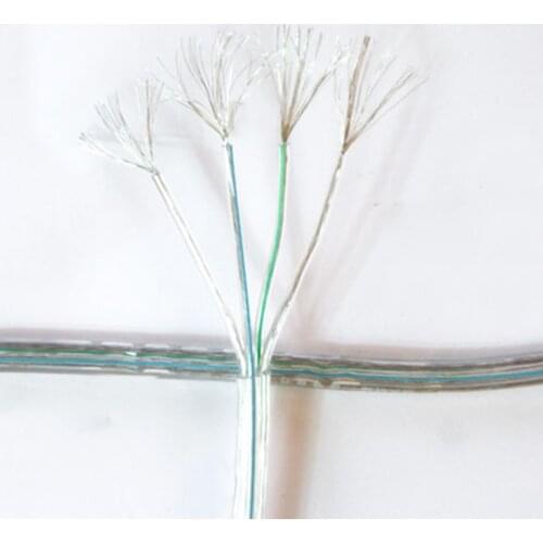 10m 4 core transparent wire sheathed round cable chandelier wire meal chandelier covered plastic crystal lamp wire power cord