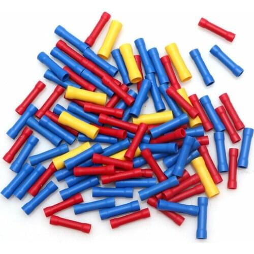 100Pcs Assorted Insulated Electrical Wire Cable Terminal Crimp Connector Set Kit