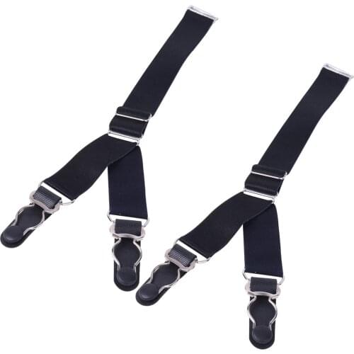 2Pcs Y Style Elastic Garter Belts Corset Holders Stockings Fastener Suspender with Duck-Mouth Adjustble Plastic /Metal Clip