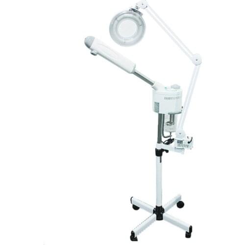 2020 Professional 2 in 1 Ozone Vapor Spraying Facial Steamer With Magnification Lamp For Skin Moistening Salon Use Beauty Device