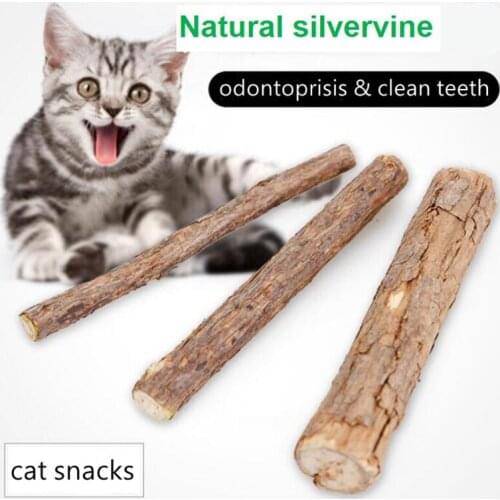 5/10/20 pieces/lot) Natural Silvervine Cat Chew Toys Cleaning Teeth Natural Catnip Cat Snacks Sticks Pet Supplies