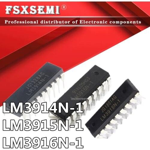 5PCS LM3914N-1 LM3915N-1 LM3916N-1 DIP LM3914N LM3915N LM3916 DIP18 display driver IC